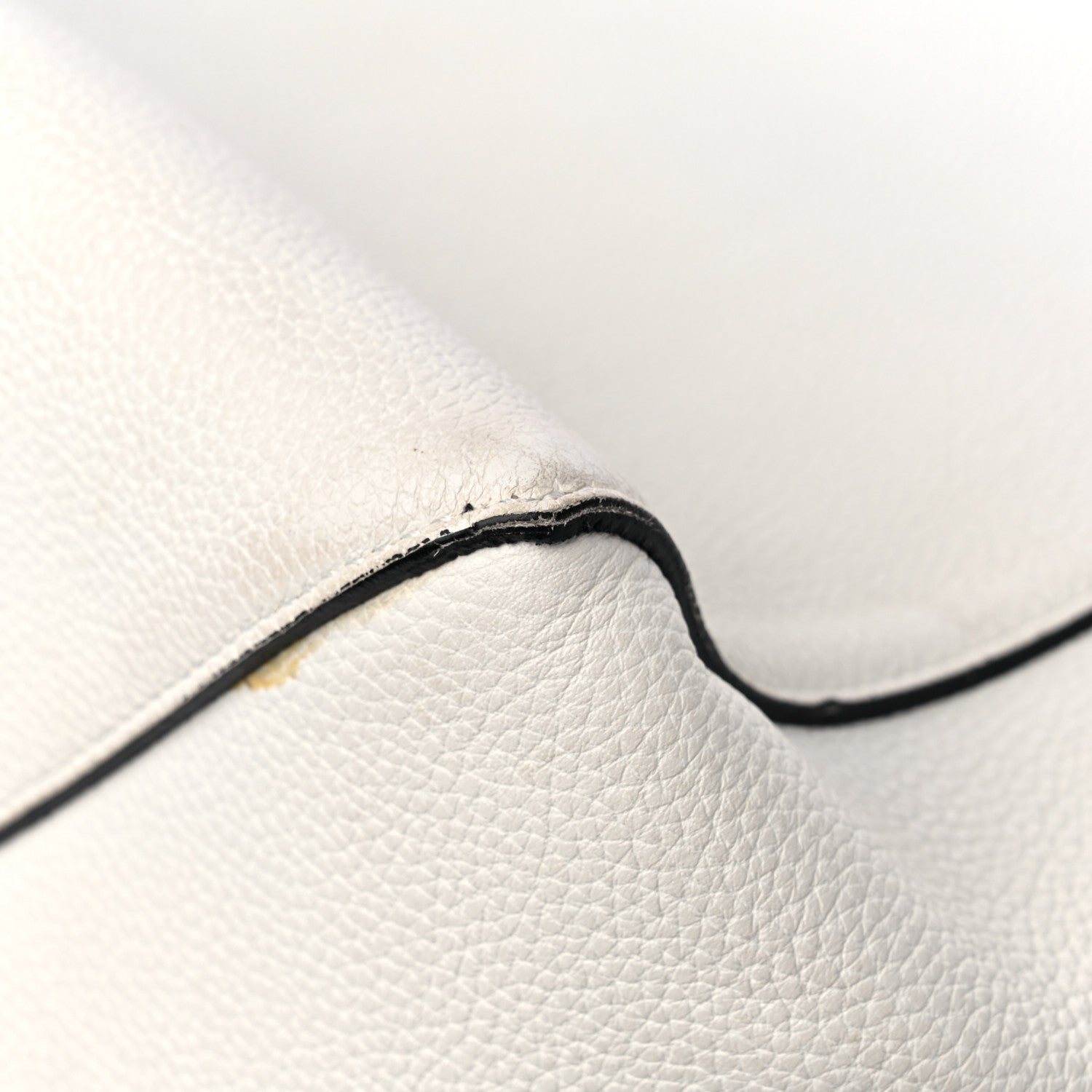 Celine Grained Calfskin Medium Horizontal Cabas Phantom White 9 of 14