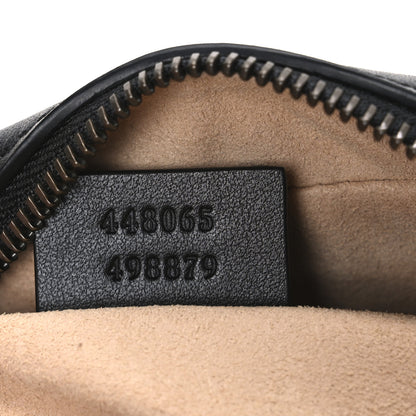 Gucci Calfskin Matelasse Mini GG Marmont Chain Shoulder Bag Black 7 of 11