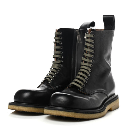 Bottega Veneta Calfskin Lace Up Boots 43 Black 3 of 7