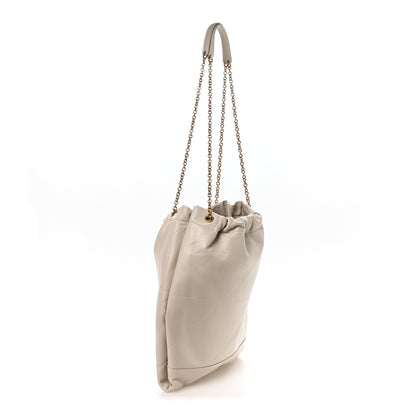 Saint Laurent Lambskin Matelasse Monogram Medium Jamie 4.3 Pochon Blanc Vintage 4 of 11