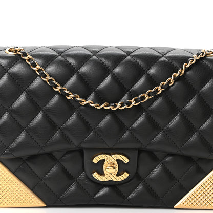 Chanel Calfskin Quilted Rock The Corner Flap Black 8 of 10