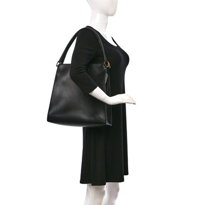 Prada Smooth Calfskin Medium Louise Bag Black 2 of 8