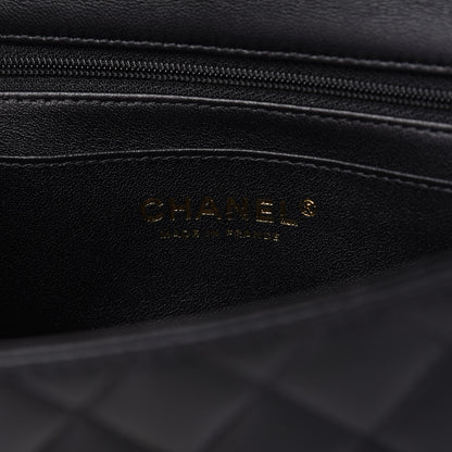 Chanel Lambskin Quilted Mini Top Handle Rectangular Flap Black 8 of 11