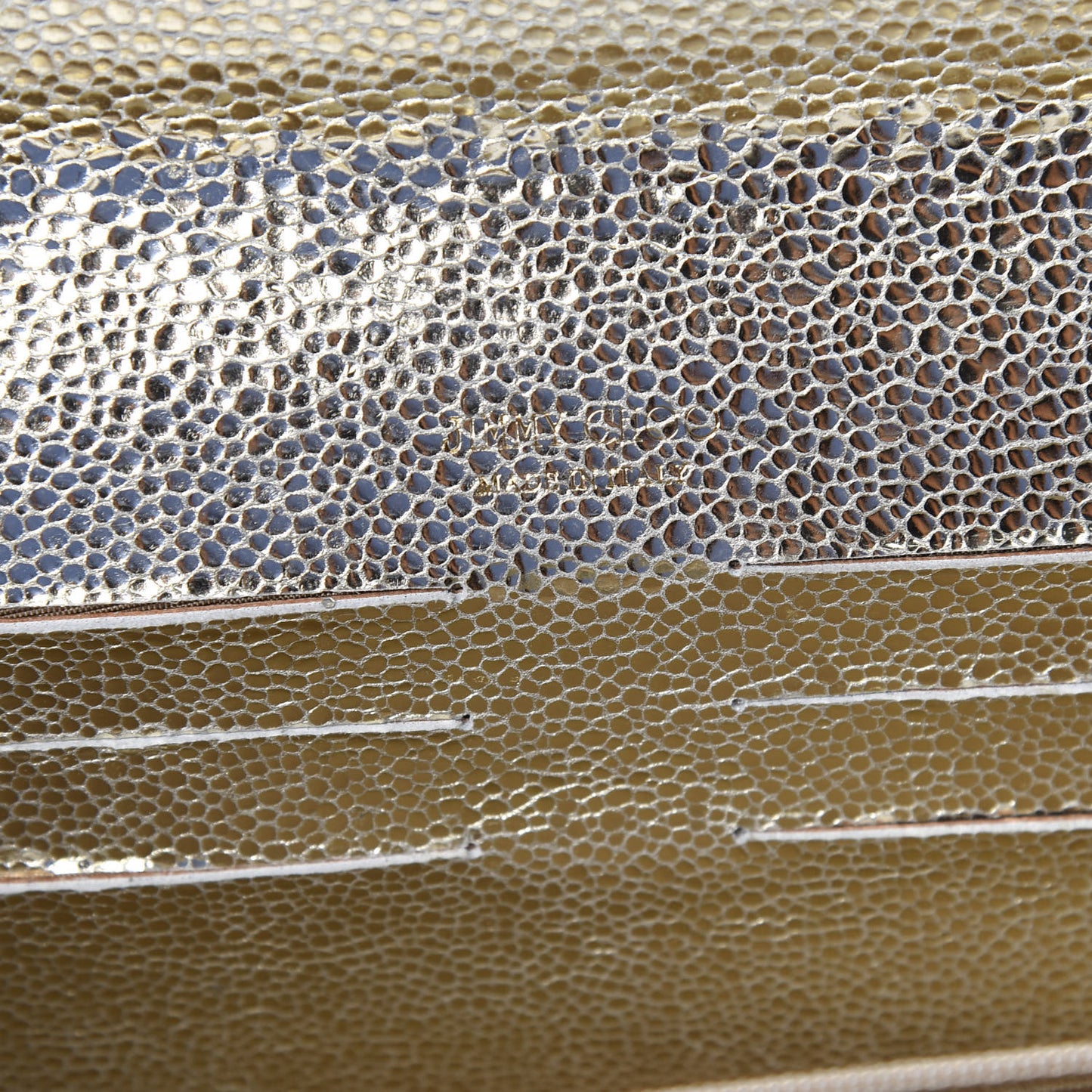 Glitter Fabric Large Riane Clutch Champagne