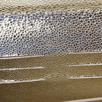Jimmy Choo Glitter Fabric Large Riane Clutch Champagne 6 of 8
