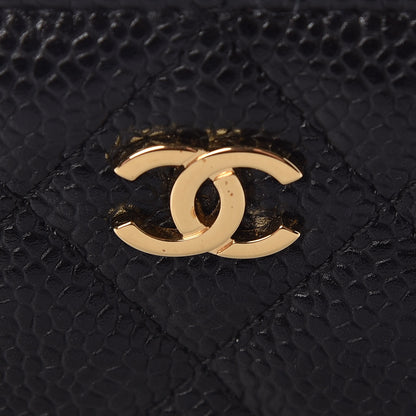 Chanel Caviar Quilted Zip Coin Purse Black 8 of 9