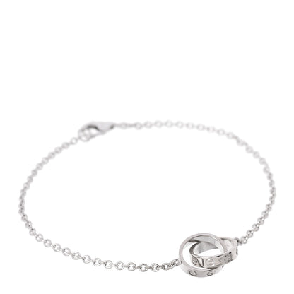 Cartier 18K White Gold Interlocking LOVE Bracelet 1 of 6