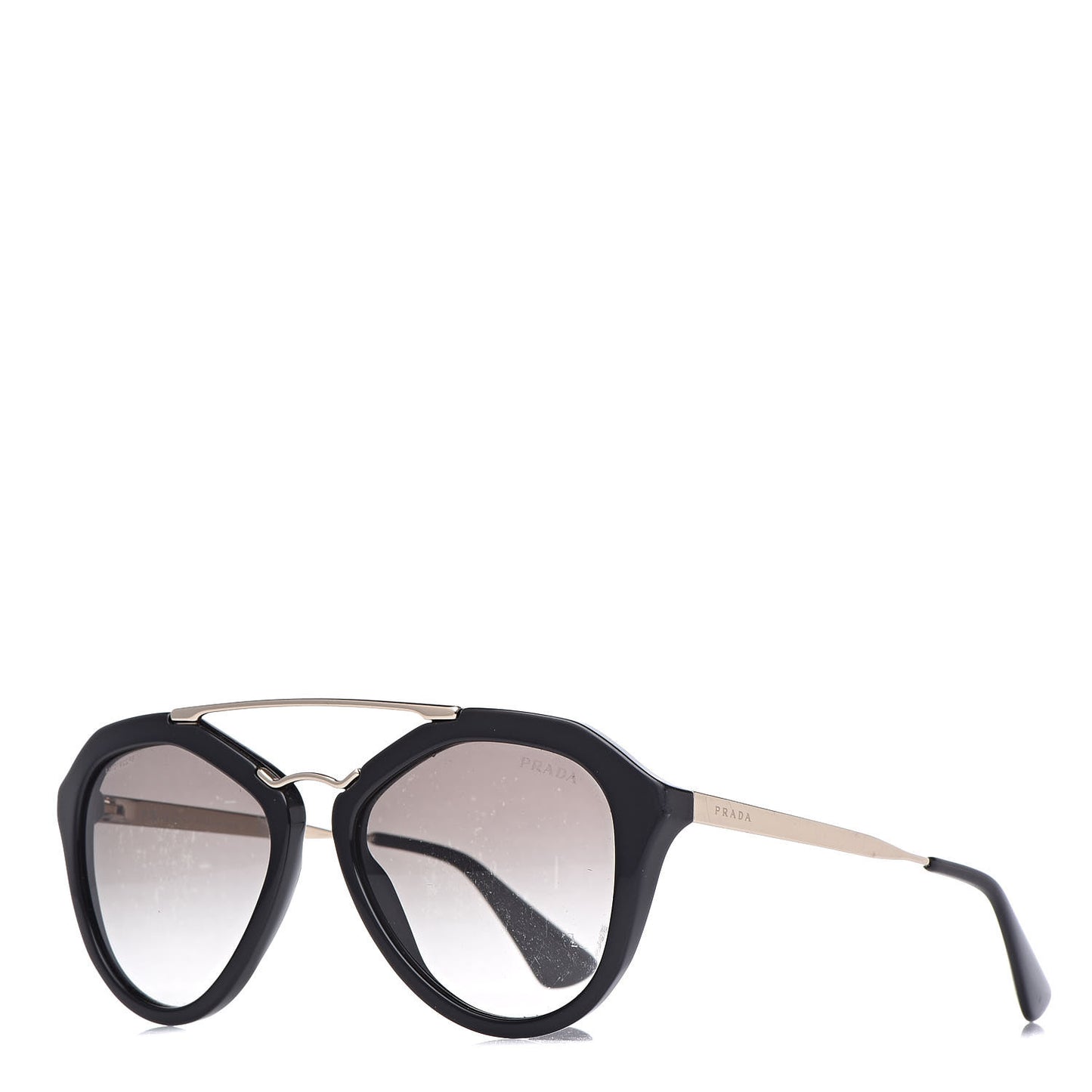Acetate Metal Cinema Sunglasses SPR 12Q Black