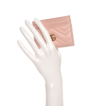 Gucci Calfskin Matelasse GG Marmont Card Holder Perfect Pink 2 of 6