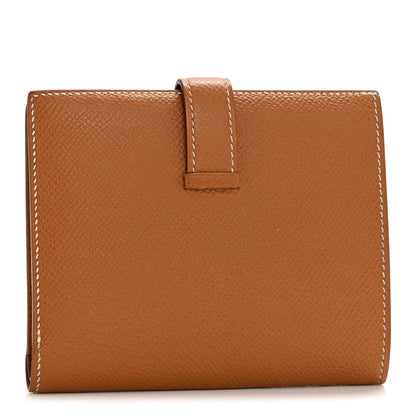 Hermes Epsom Bearn Compact Wallet Gold 3 of 9