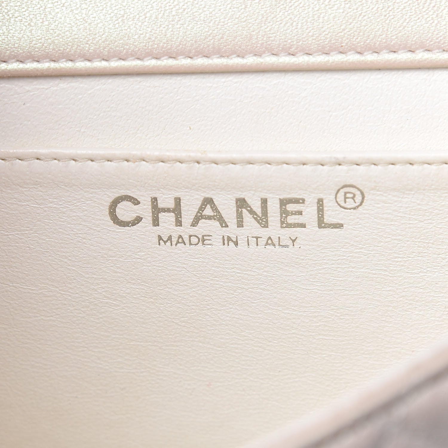 Chanel Metallic Lambskin Quilted Extra Mini Rectangular Flap Ivory 6 of 25