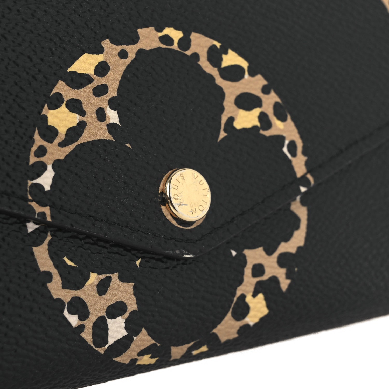 Louis Vuitton Monogram Giant Jungle Sarah Wallet Black 7 of 9