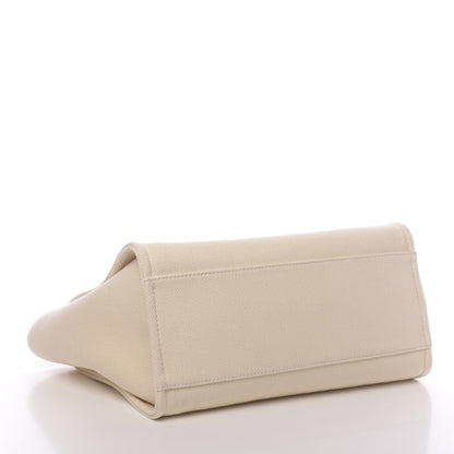 Chanel Canvas Pearl Medium Deauville Tote Ecru Beige 3 of 9