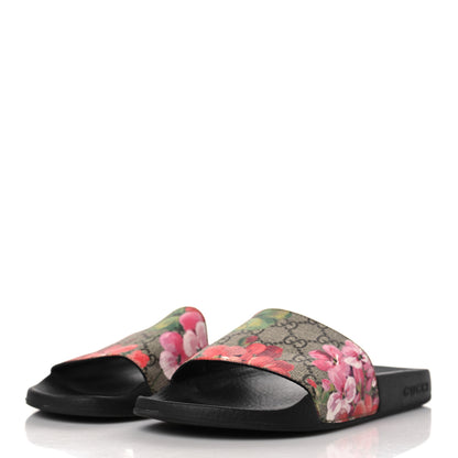 Gucci GG Supreme Monogram Blooms Slide Sandals 37 Multicolor 3 of 6