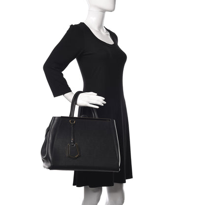 Fendi Vitello Elite Regular 2Jours Tote Black 2 of 15