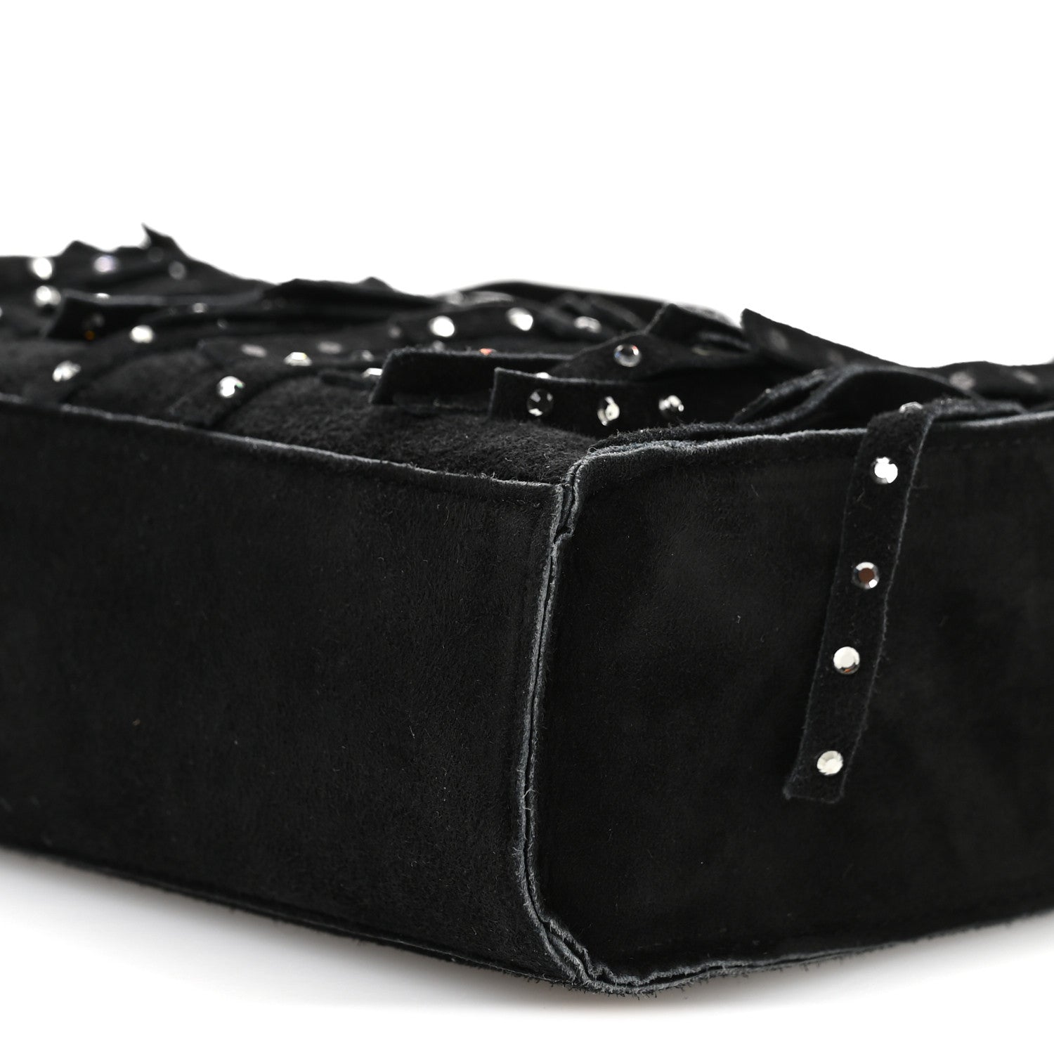 Chanel Suede Mini Fringe Tote Black 10 of 11