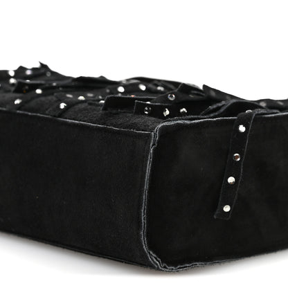 Chanel Suede Mini Fringe Tote Black 10 of 11