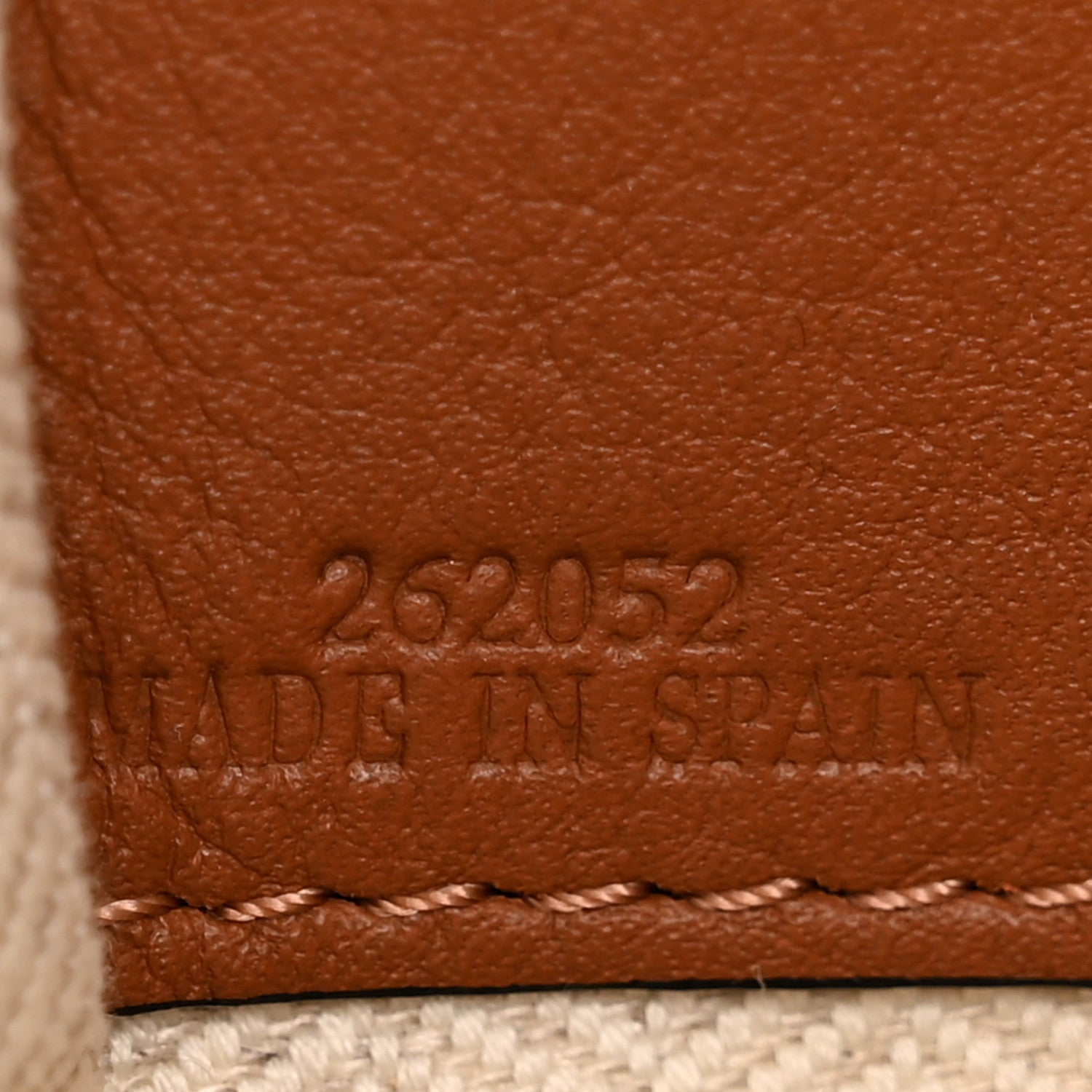 Loewe Calfskin Canvas Anagram Small Hammock Shoulder Bag Ecru Tan 7 of 12