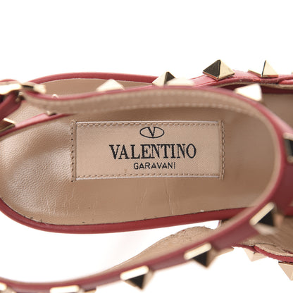 Valentino Garavani Pebbled Calfskin Rockstud Ankle Strap 100mm Pumps 39.5 Rock Pink 7 of 10
