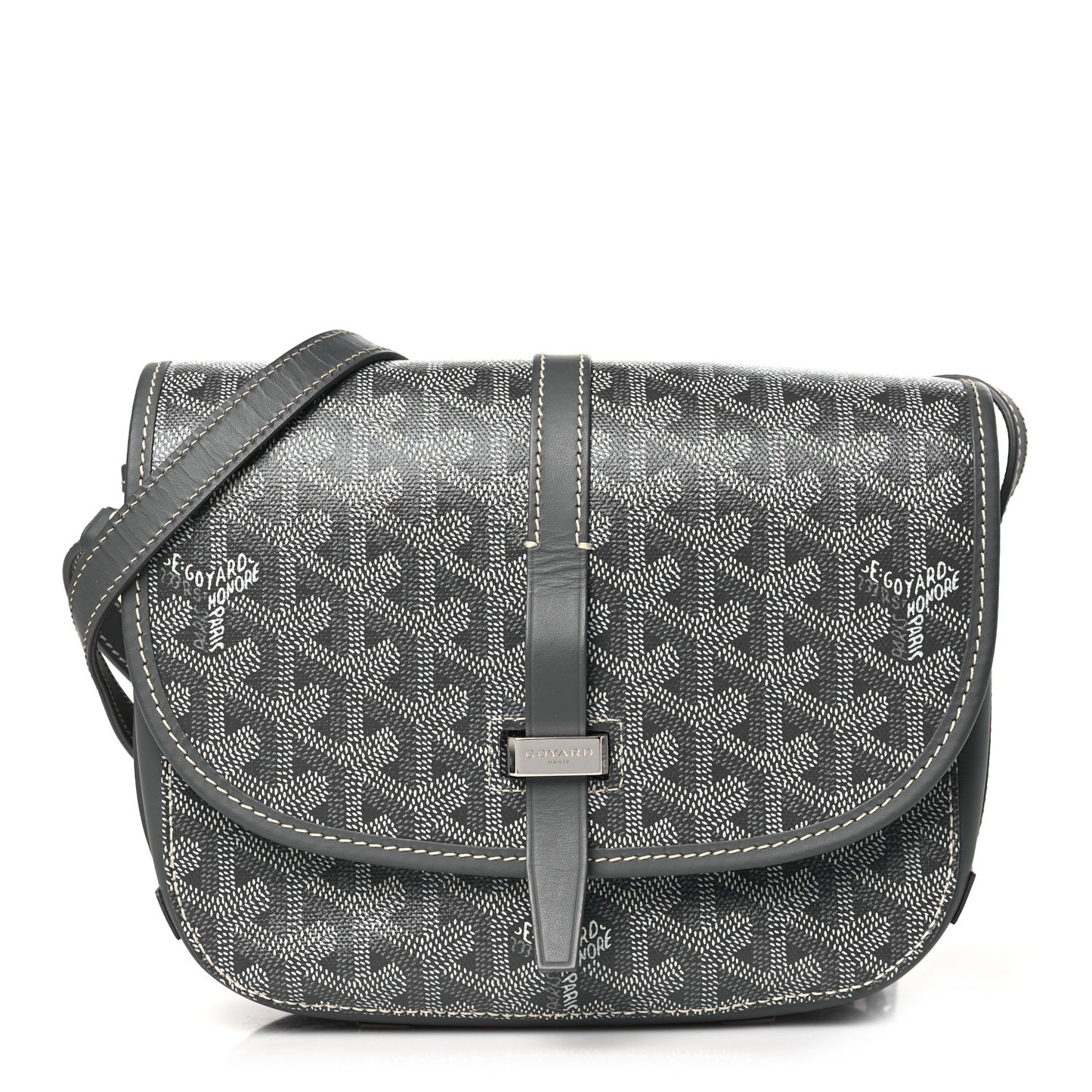 Goyardine Belvedere II PM Messenger Bag Gray