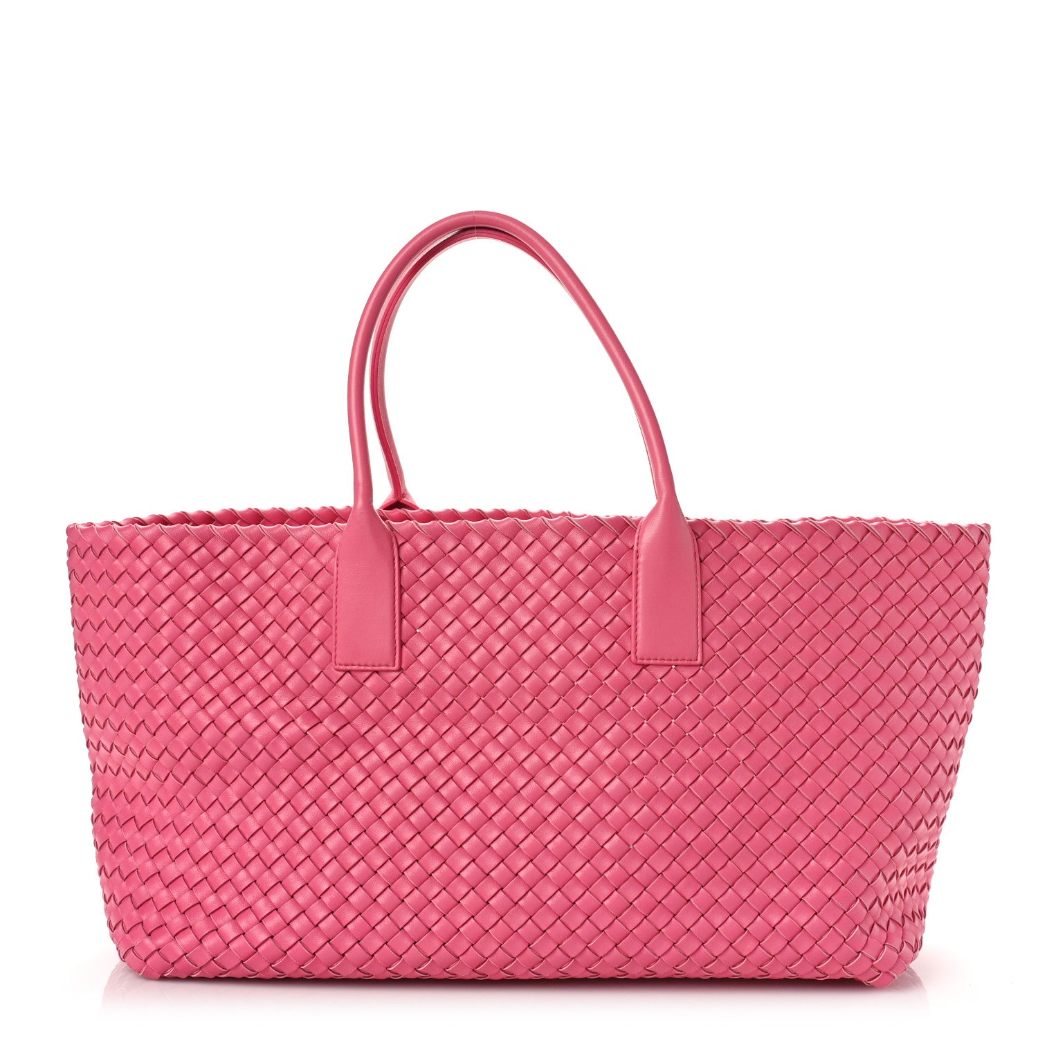 Bottega Veneta Lambskin Intreccio Medium Cabat Milkshake 3 of 9