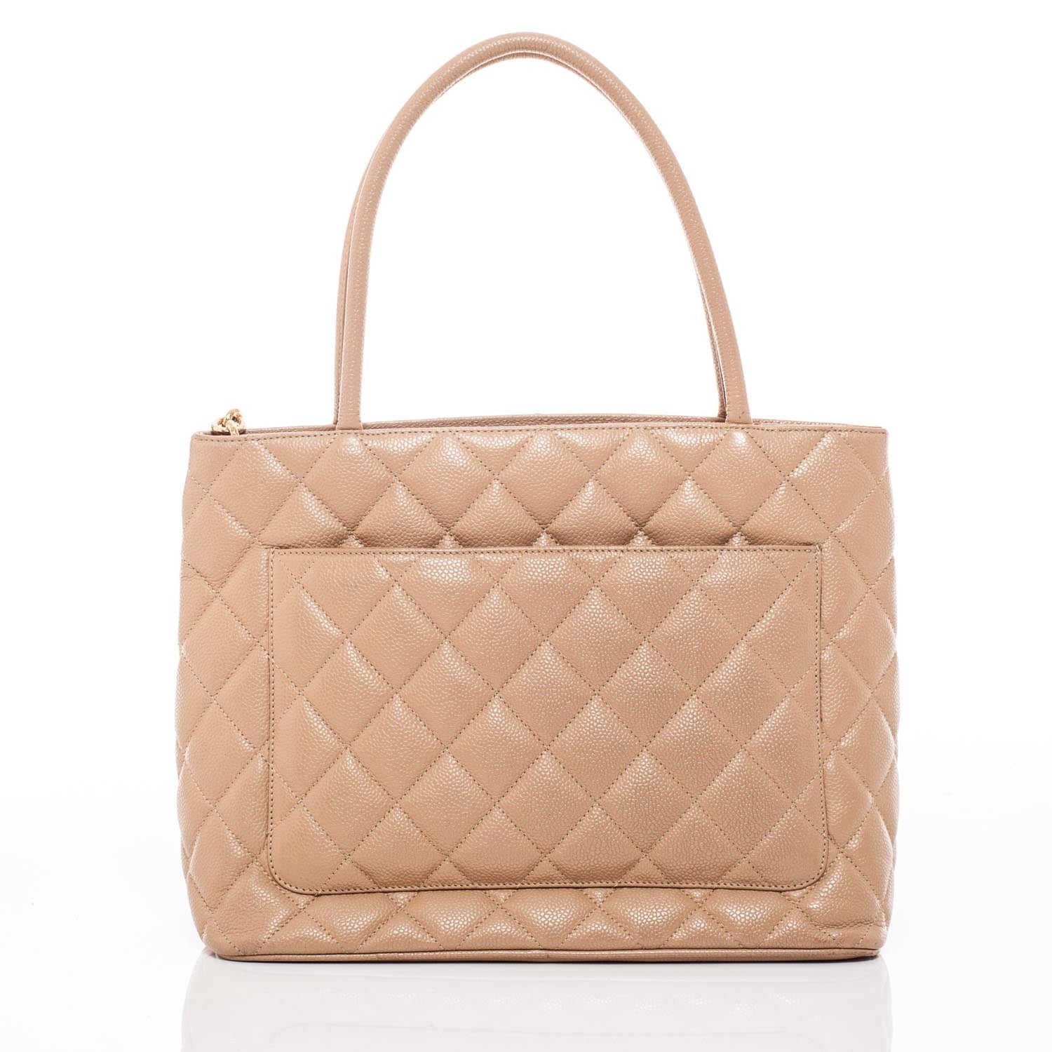 Chanel Caviar Medallion CC Tote Dark Beige 11 of 16