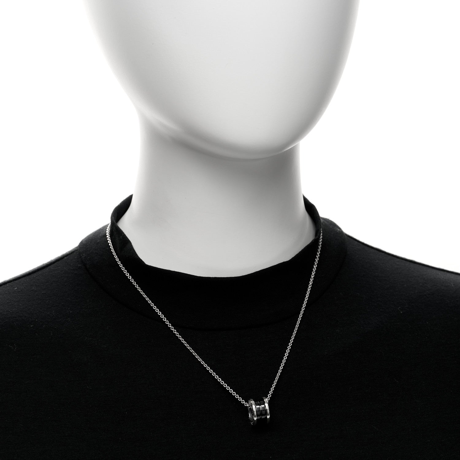 Bulgari Sterling Silver Ceramic Save The Children Pendant Necklace 2 of 4