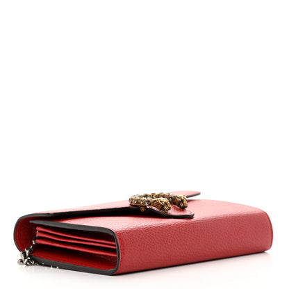 Gucci Calfskin Mini Dionysus Chain Wallet Hibiscus Red 4 of 11