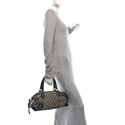 Gucci Monogram Brick Lane Small Boston Navy 2 of 11
