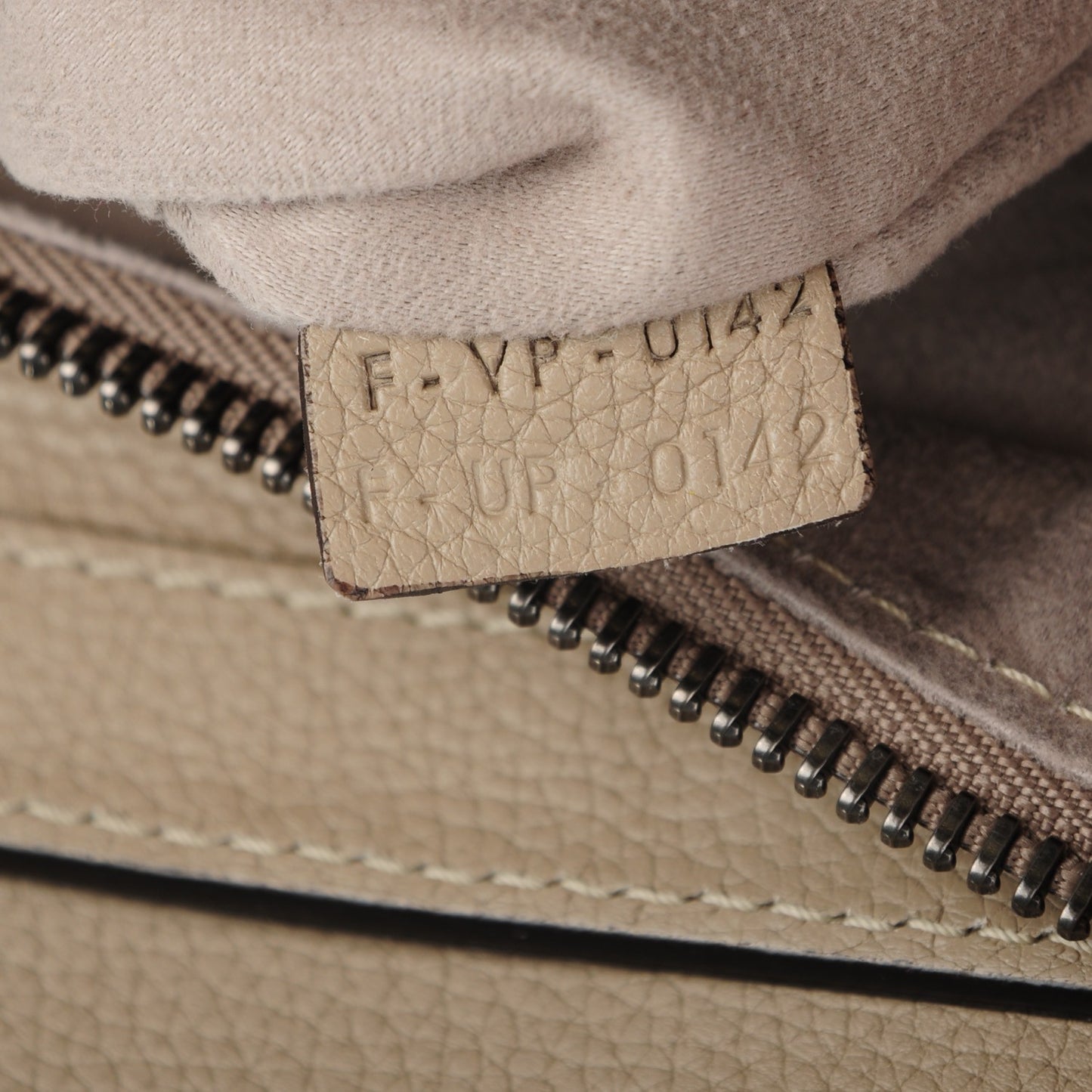 Drummed Calfskin Micro Luggage Dune
