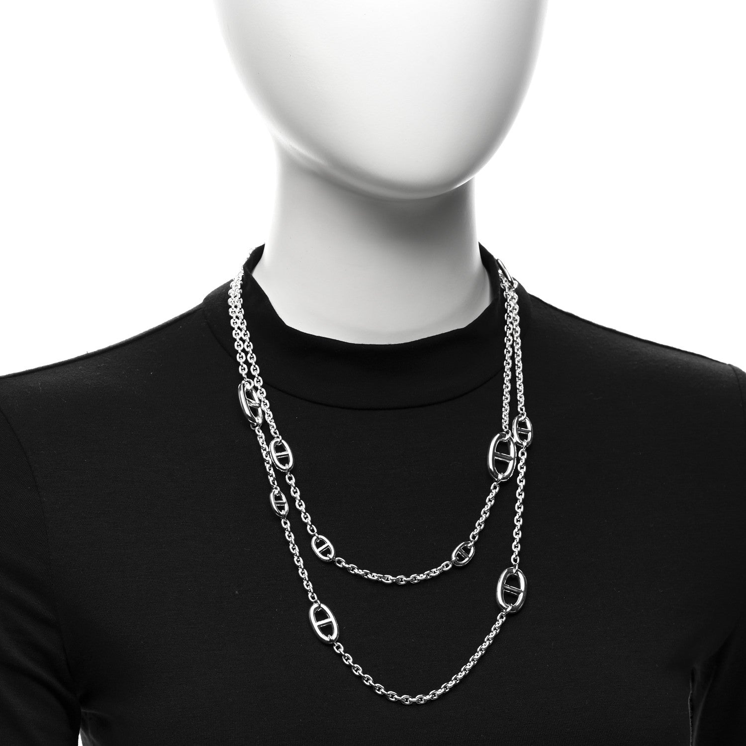 Hermes Sterling Silver Farandole Necklace 120 2 of 6