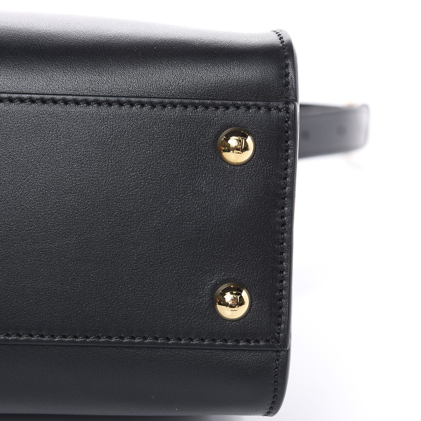 Vitello Seta Century Nappa Medium Peekaboo Iconic Defender Satchel Black Fragola Maya