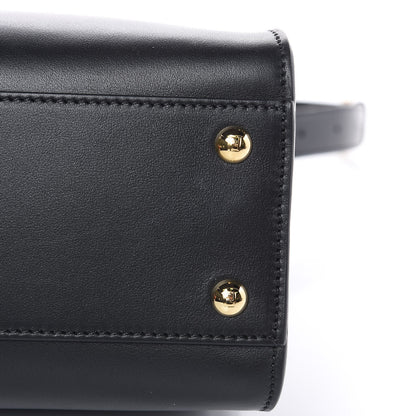 Fendi Vitello Seta Century Nappa Medium Peekaboo Iconic Defender Satchel Black Fragola Maya 11 of 16