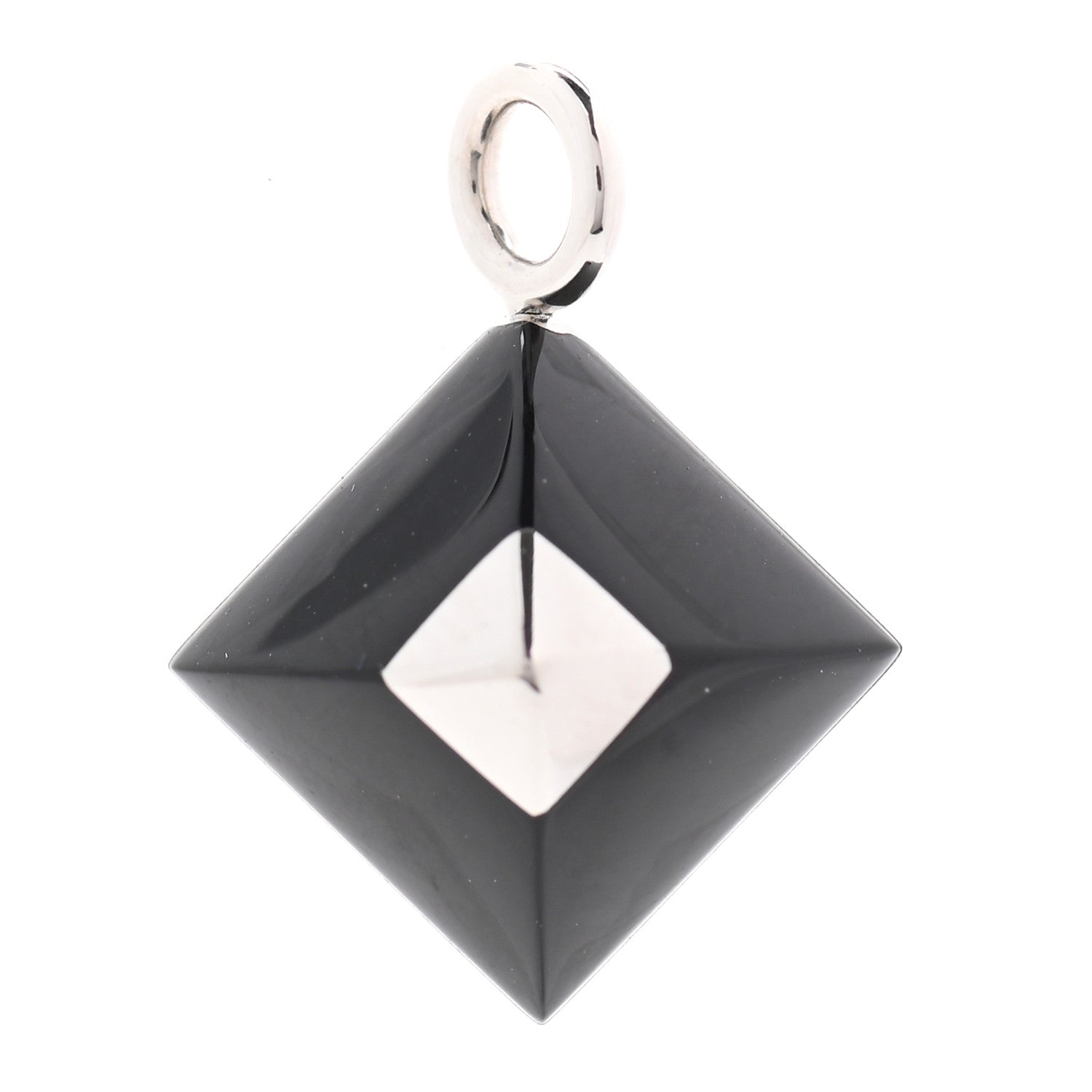 Hermes Palladium Medor Folk Pendant Charm Black 1 of 3