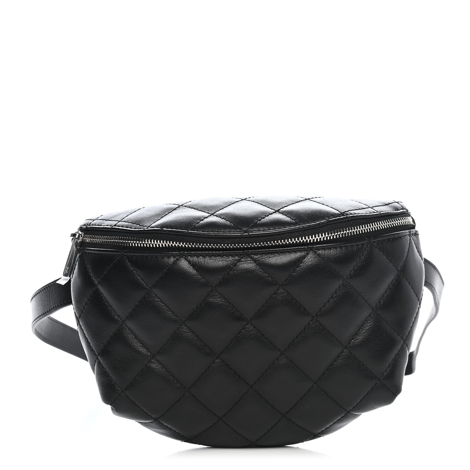 Chanel Calfskin Quilted Waist Belt Bag Black 1 of 9