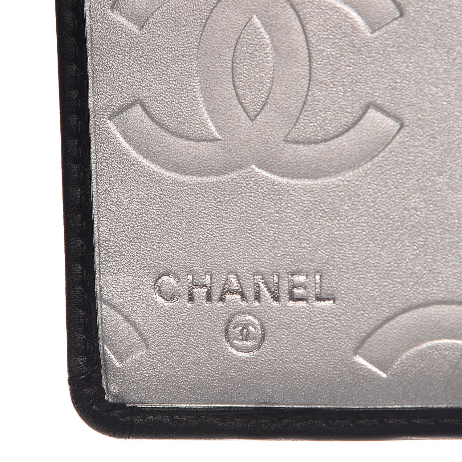 Chanel Calfskin Quilted Large Cambon Agenda Planner Black Silver 6 of 10