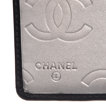 Chanel Calfskin Quilted Large Cambon Agenda Planner Black Silver 6 of 10