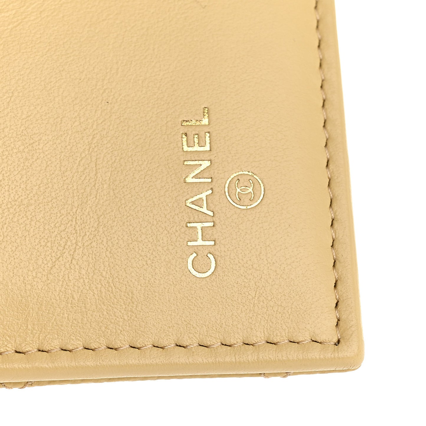 Caviar Quilted Medium Flap Wallet Light Yellow