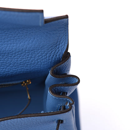 Hermes Taurillon Clemence Kelly Retourne 32 Bleu Paradise 6 of 12
