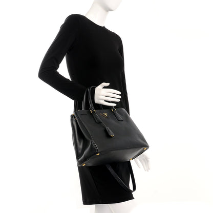 Prada Saffiano Medium Galleria Double Zip Tote Black 3 of 8