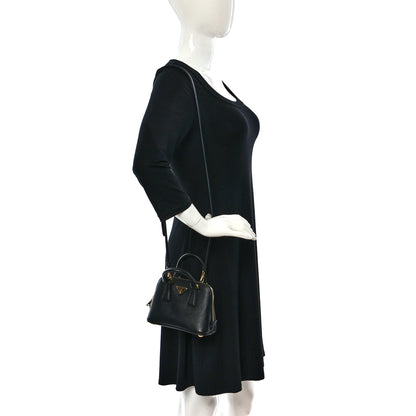 Prada Saffiano Lux Mini Promenade Tote Black 2 of 9