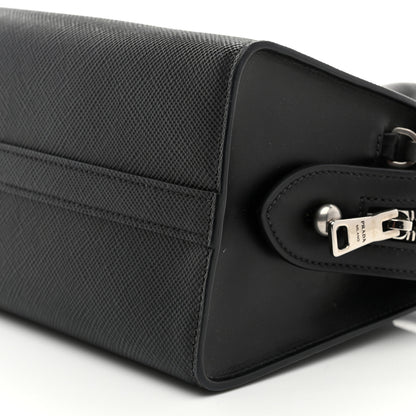 Prada Saffiano Cuir Calfskin Mini Monochrome Top Handle Tote Black 10 of 10