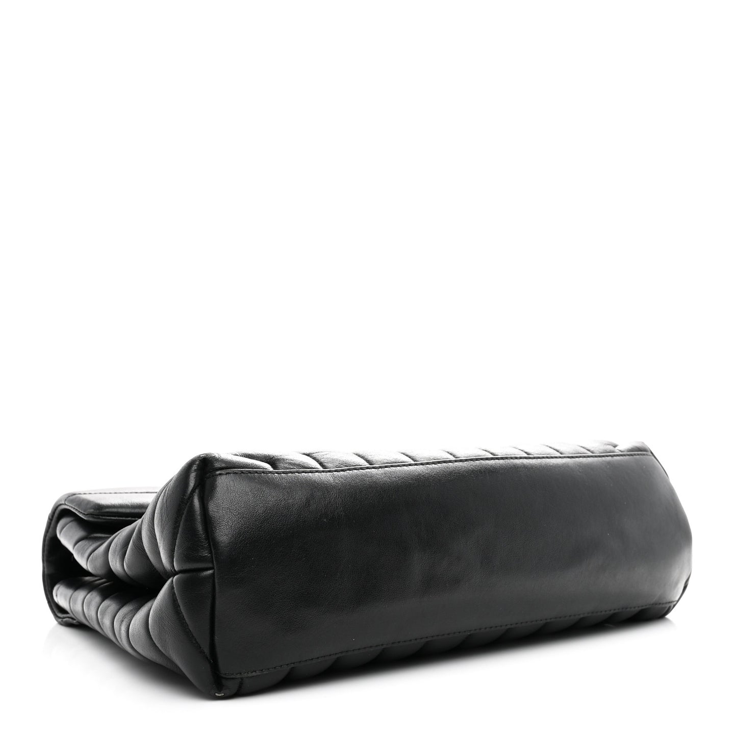 Calfskin Y Quilted Monogram Medium Loulou Chain Satchel Black