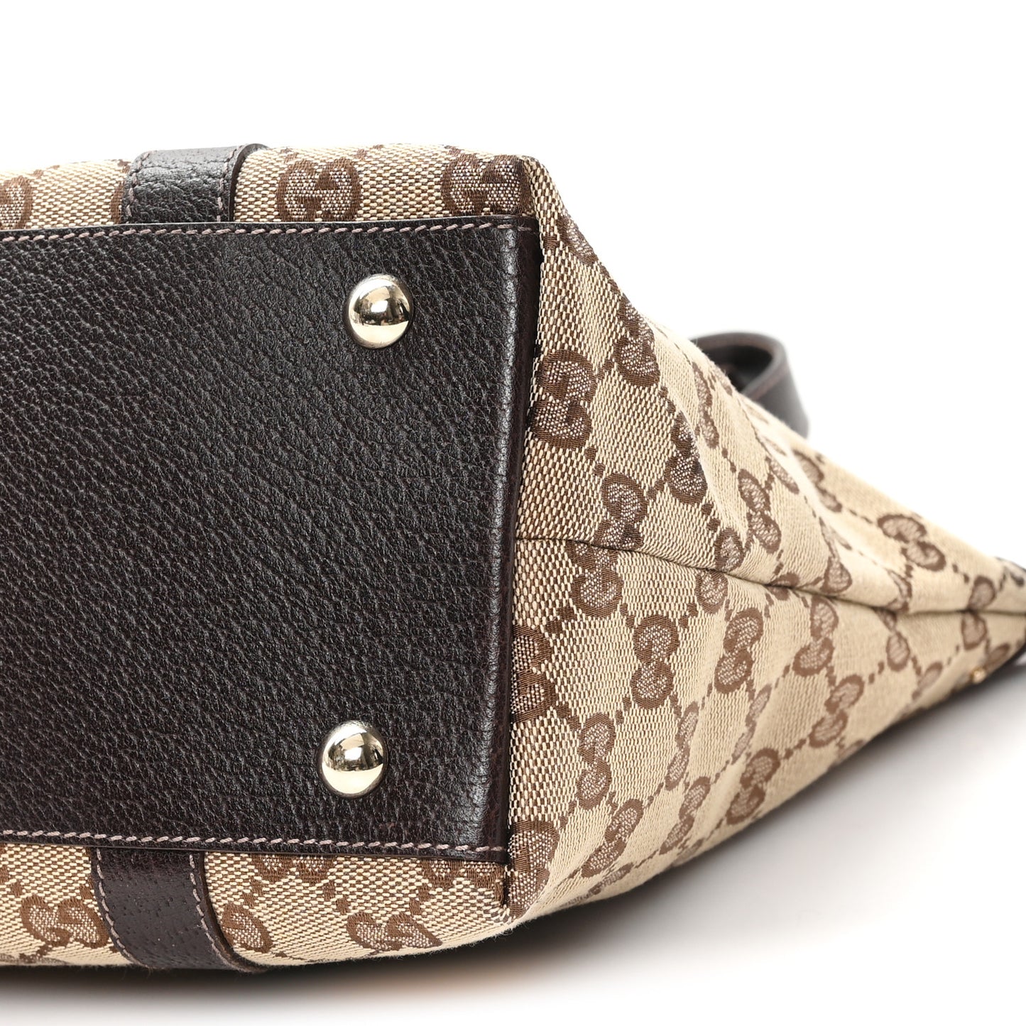 Monogram Medium Abbey Tote Dark Brown