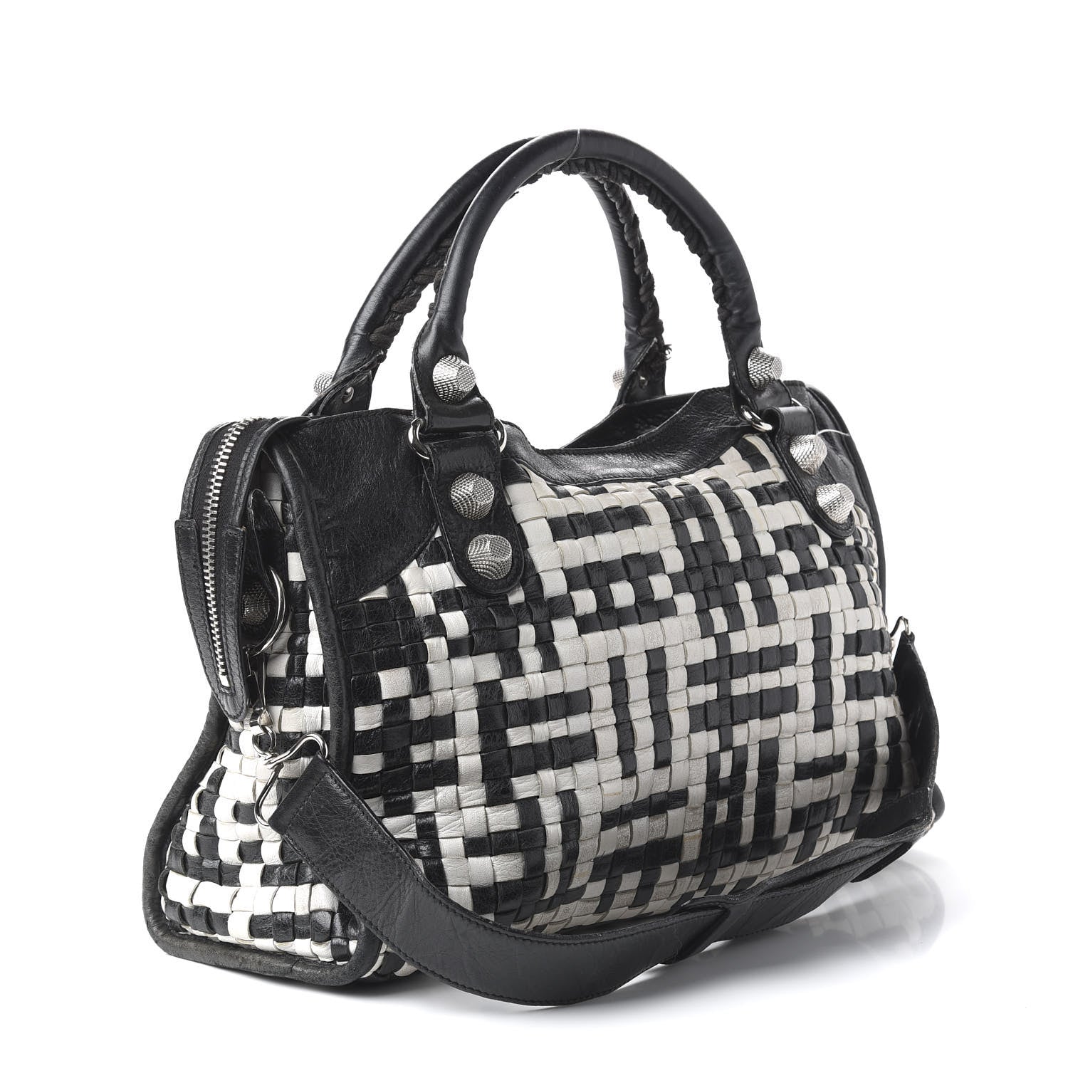 Balenciaga Agneau Lattice Woven Giant 21 City Black 2 of 10
