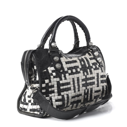 Balenciaga Agneau Lattice Woven Giant 21 City Black 2 of 10