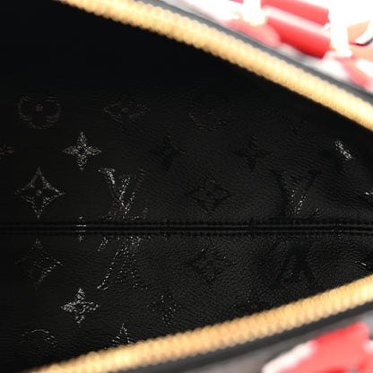 Louis Vuitton X UF Tufted Monogram Speedy Bandouliere 25 Black Red 5 of 9