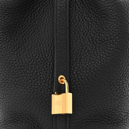 Hermes Taurillon Clemence Matte Alligator Picotin Lock Touch 18 PM Black 8 of 11