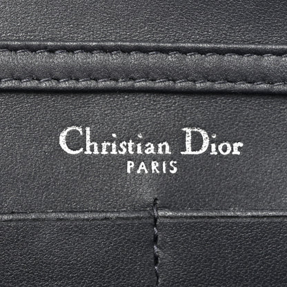 Christian Dior Metallic Patent Micro-Cannage Diorama Wallet on Chain Pouch Silver 6 of 13