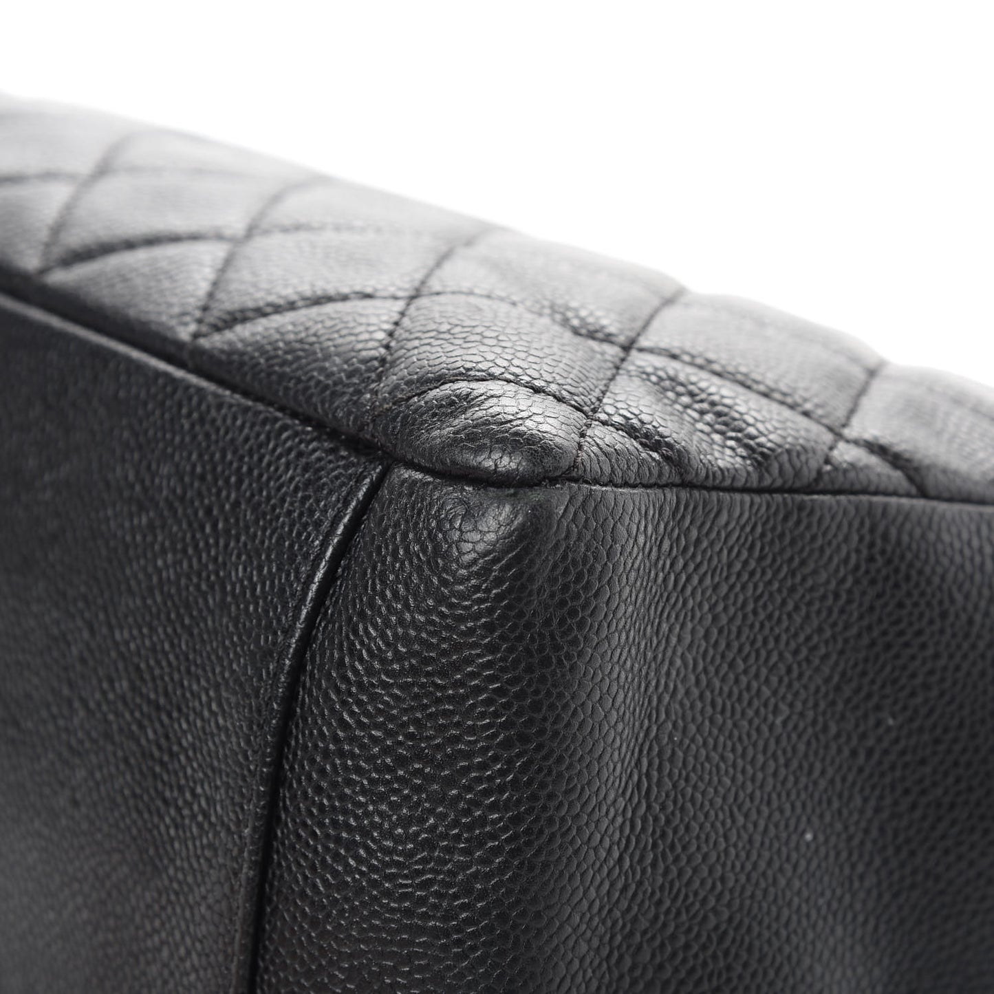 Caviar Quilted Grand Shopping Tote GST Black